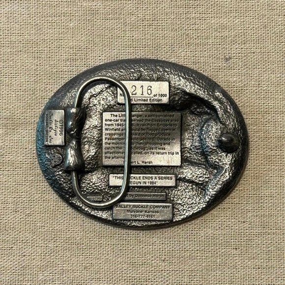 Vintage Belt Buckle 1996 Limited Edition Railroad Cassoday - Picture 2 of 8
